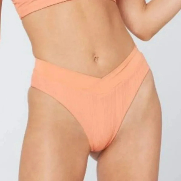L*Space Pointelle Rib Lee Lee Top & Pointelle Rib Court Bottoms in sunset - Picture 11 of 16